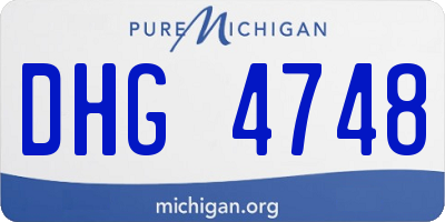 MI license plate DHG4748