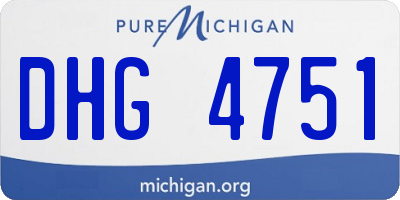 MI license plate DHG4751