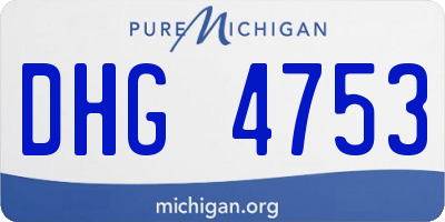 MI license plate DHG4753