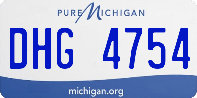 MI license plate DHG4754