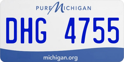 MI license plate DHG4755