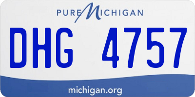MI license plate DHG4757
