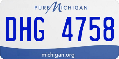 MI license plate DHG4758