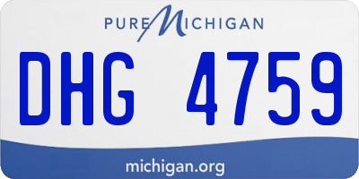 MI license plate DHG4759