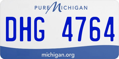 MI license plate DHG4764