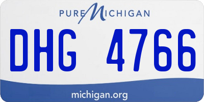 MI license plate DHG4766