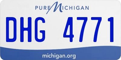 MI license plate DHG4771
