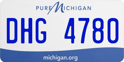 MI license plate DHG4780