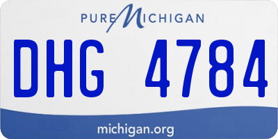 MI license plate DHG4784