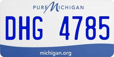 MI license plate DHG4785