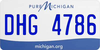 MI license plate DHG4786