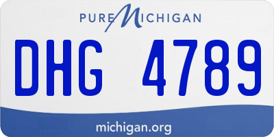 MI license plate DHG4789