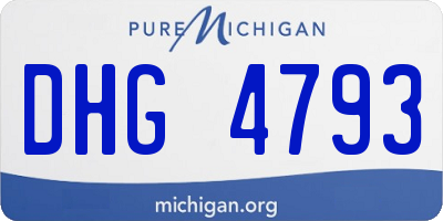 MI license plate DHG4793