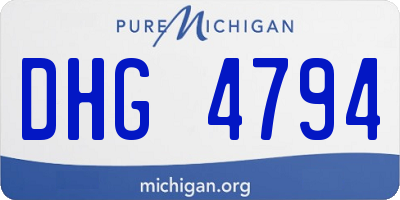 MI license plate DHG4794