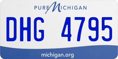 MI license plate DHG4795