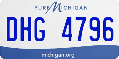 MI license plate DHG4796
