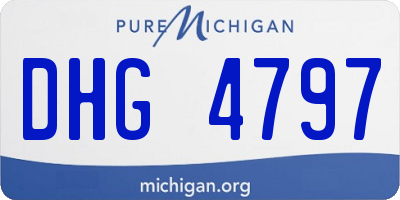 MI license plate DHG4797
