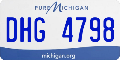 MI license plate DHG4798