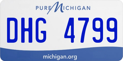 MI license plate DHG4799
