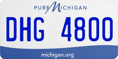 MI license plate DHG4800