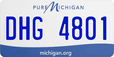 MI license plate DHG4801