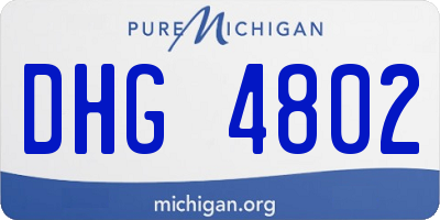 MI license plate DHG4802