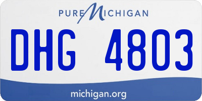 MI license plate DHG4803