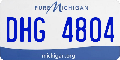 MI license plate DHG4804
