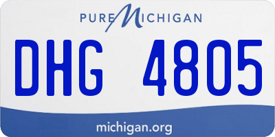 MI license plate DHG4805