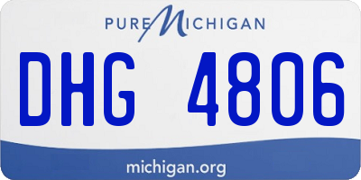 MI license plate DHG4806