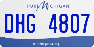 MI license plate DHG4807