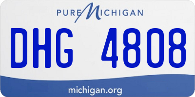 MI license plate DHG4808