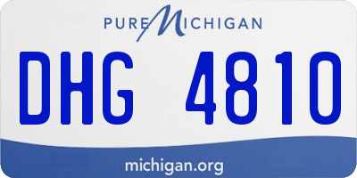 MI license plate DHG4810