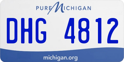 MI license plate DHG4812