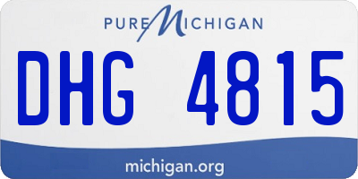 MI license plate DHG4815