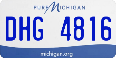 MI license plate DHG4816