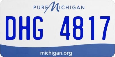 MI license plate DHG4817