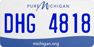 MI license plate DHG4818