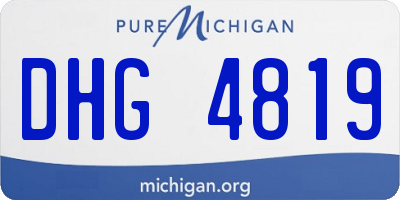 MI license plate DHG4819
