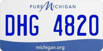 MI license plate DHG4820