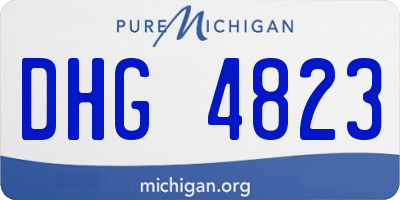 MI license plate DHG4823
