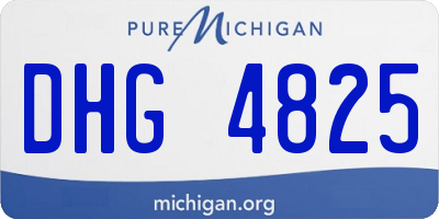 MI license plate DHG4825