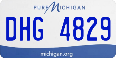 MI license plate DHG4829