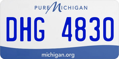 MI license plate DHG4830