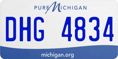 MI license plate DHG4834