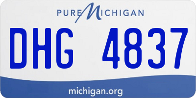 MI license plate DHG4837