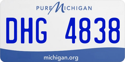 MI license plate DHG4838