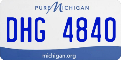 MI license plate DHG4840
