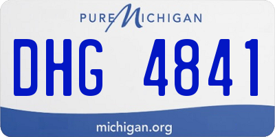 MI license plate DHG4841