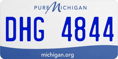 MI license plate DHG4844